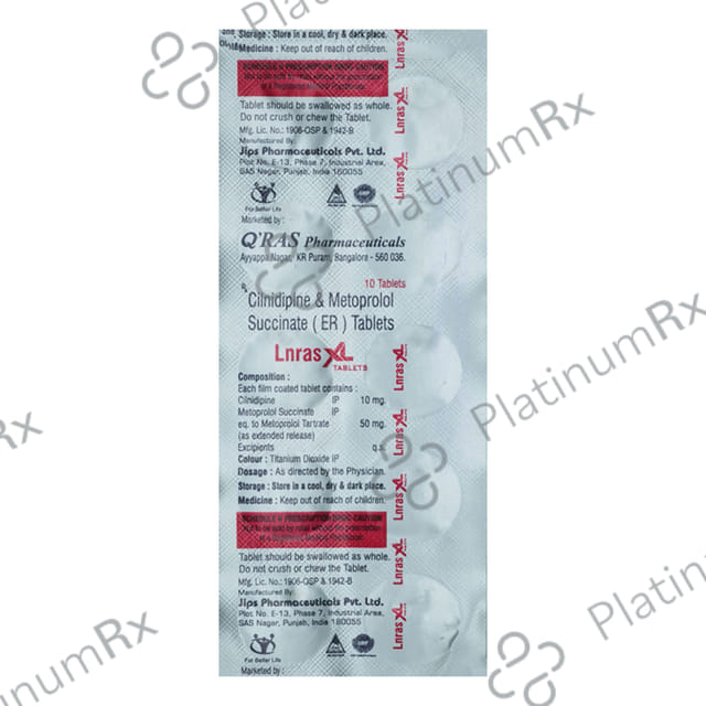 Lnras 10/50mg Tablet XL 10s