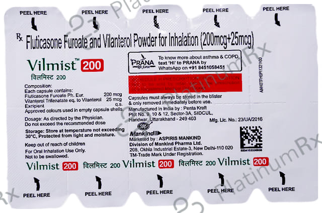 Vilmist 200mg Capsule 30s