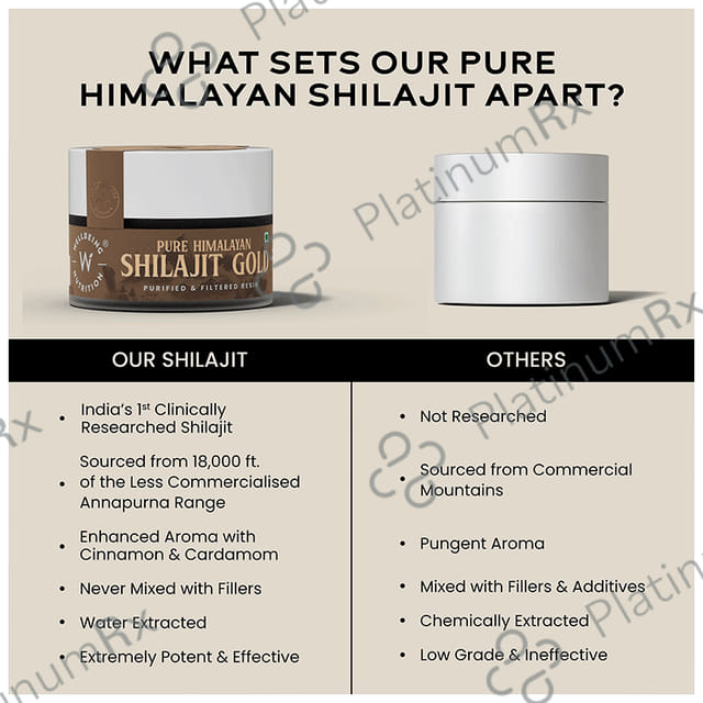 Wellbeing Nutrition Pure Himalayan Shilajit Gold Resin 20gm