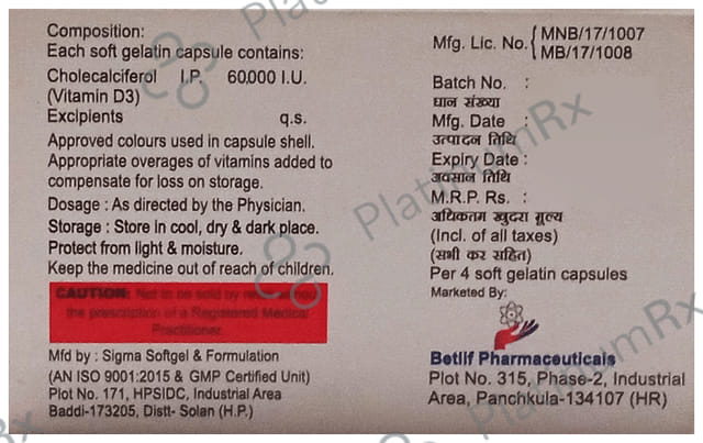 Bitcal-D3 Softgel Capsule
