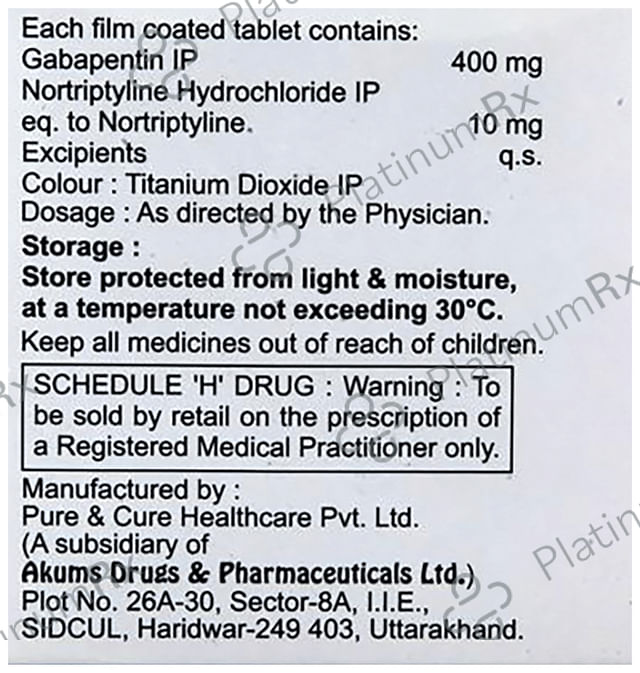 Laregab NT 400/10mg Tablet 10s