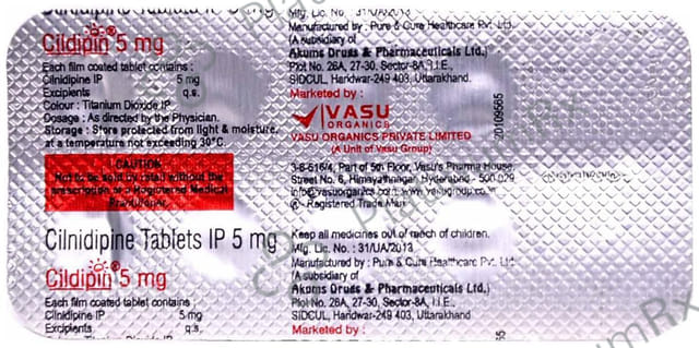 Cildipin 5mg Tablet 10s