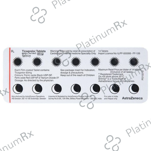 Brilinta 60mg Tablet 14s