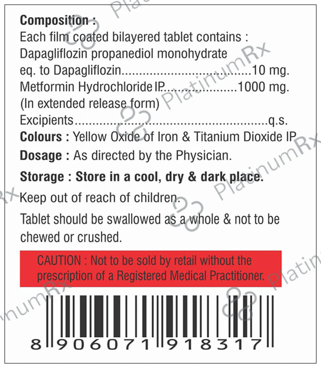 Dapafyzin-M 10/1000 Tablet ER