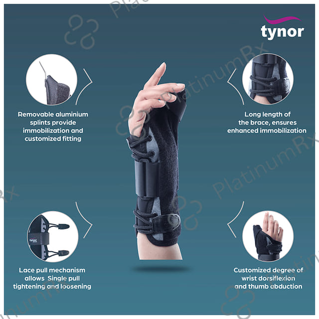 Tynor E-44 Wrist Splint with Thumb Small