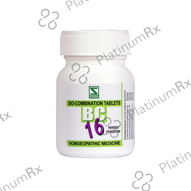 Dr Willmar Schwabe India Bio-Combination 16 (BC 16) Tablet 20 gm