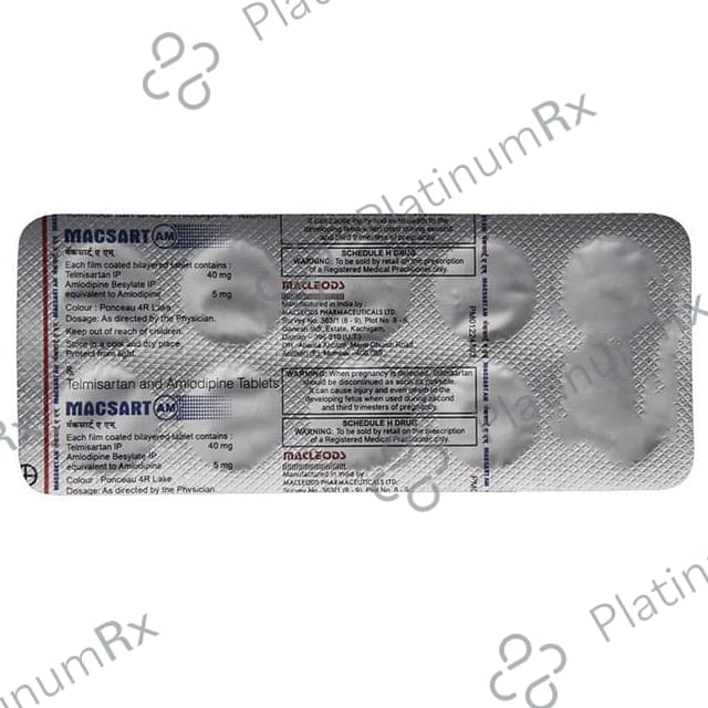 Macsart AM 40/5mg Tablet 10s