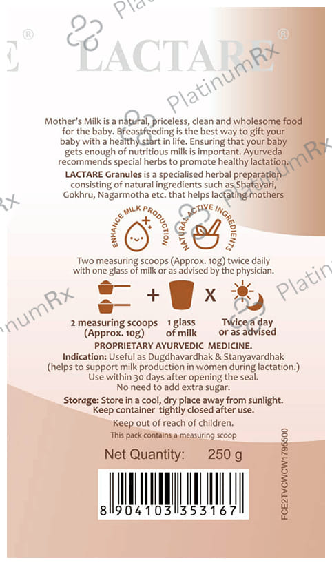 Lactare Chocolate Granules 250gm