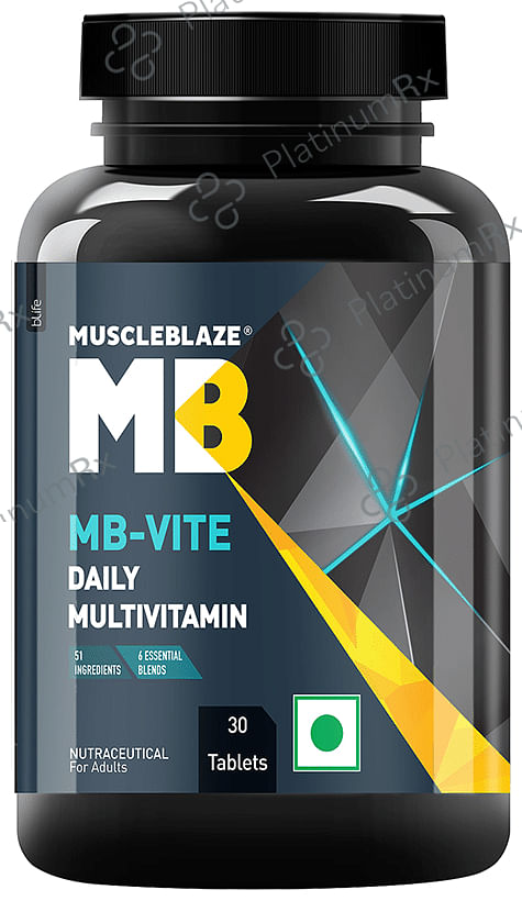 MuscleBlaze MB-Vite Multivitamin - With Amino Acids, Pre & Probiotic Blend - For Energy, Gut Health & Immunity - Tablet 30 tablets