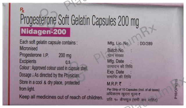 Nidagen 200mg Soft Gelatin Capsule 10s