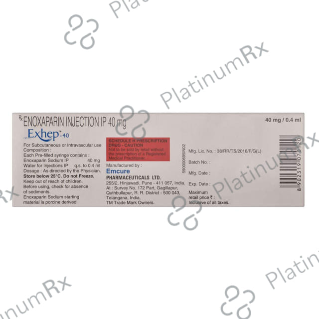 Exhep 40mg Injection 0.4ml