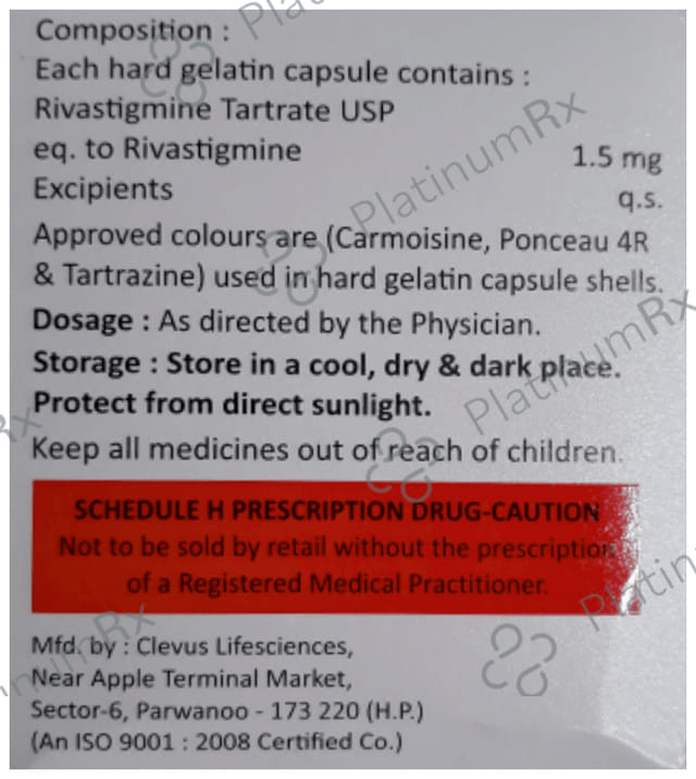 Rivazin 1.5mg Capsule 10s