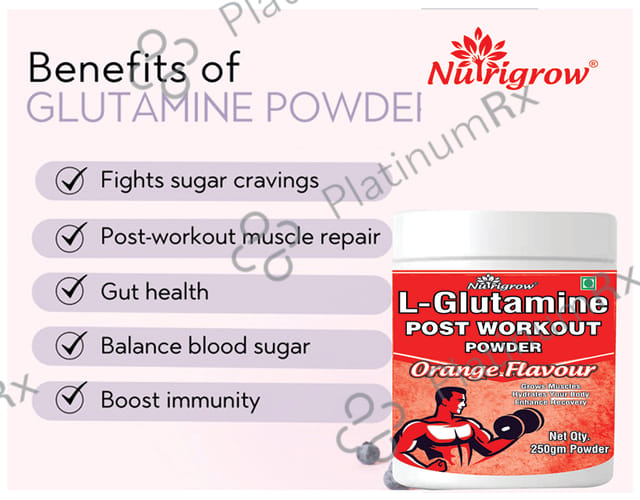 Nutrigrow L-Glutamine Post Workout Powder Orange