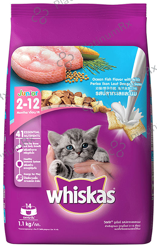 Whiskas Dry Food for Mother & Baby Cats - Junior 2-12 months - Ocean Fish Flavour 1 kg