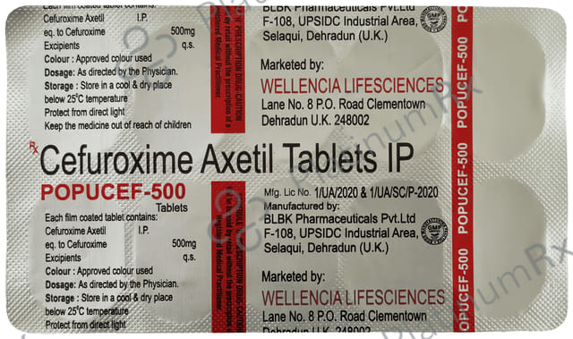 Popucef 500mg Tablet 10s