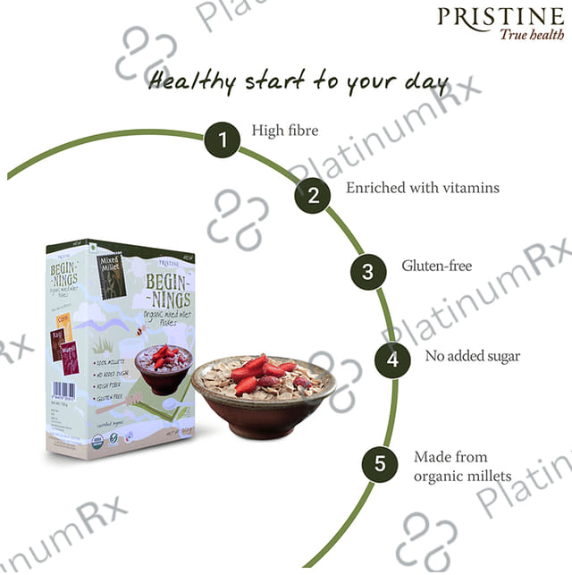 Pristine Beginnings Organic Mixed Millet Flakes 150 gm
