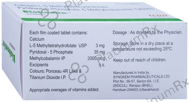 Bio Homin 3mg/2000mcg/35mg Tablet 10s