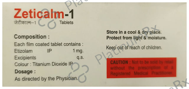 Zeticalm 1 Tablet