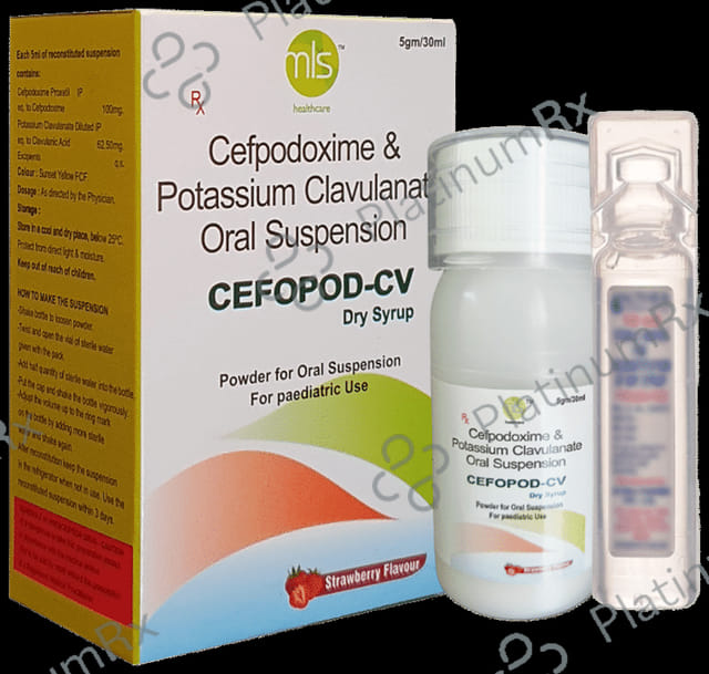 Cefopod CV 100/62.5mg Dry Syrup Strawberry 30ml