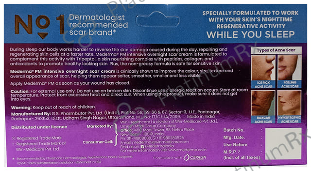 Mederma PM Intensive Overnight Scar Cream 10gm