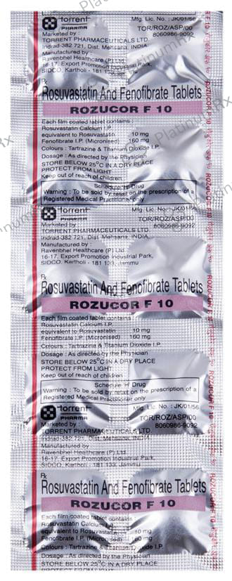 Rozucor F 160/10mg Tablet 10s