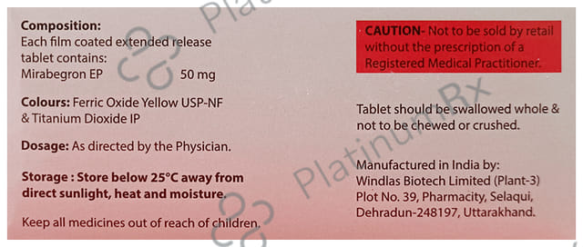 Urgecure 50mg Tablet ER 10s