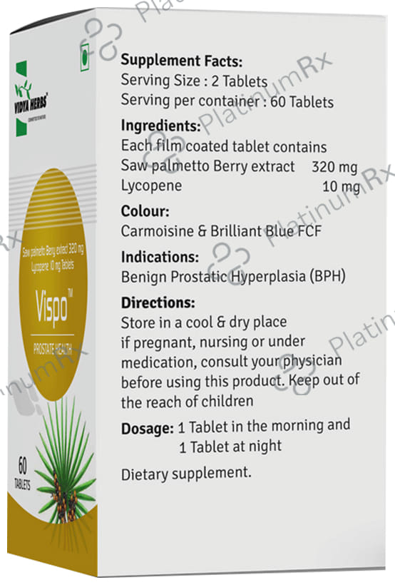 Vidya Herbs Vispo Tablet for Prostate Health
