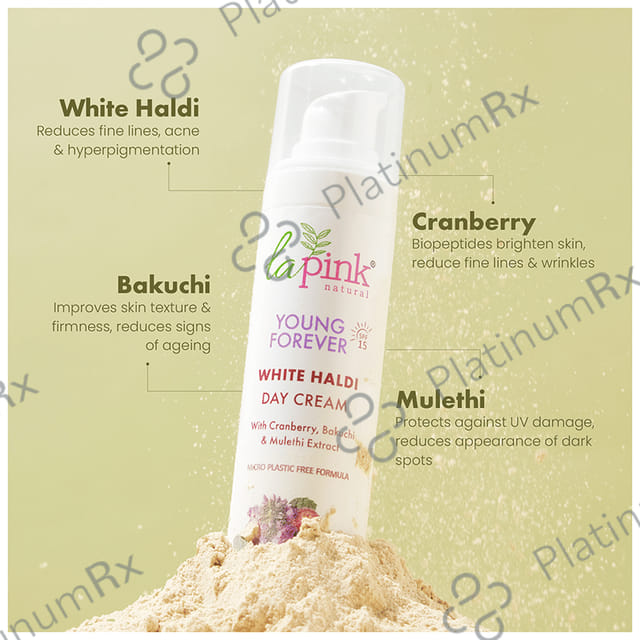 La Pink Young Forever White Haldi SPF 15 Day Cream 50gm
