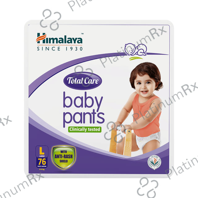 Himalaya Total Care Baby Pants - With Anti-Rash Shield & Wetness Indicator - Size Large 76 diapers