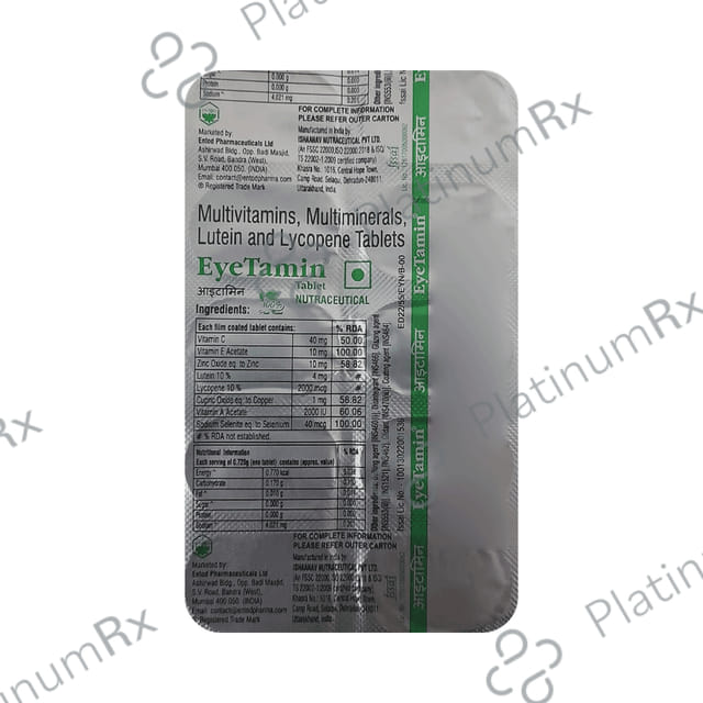 Eyetamin Tablet 10s