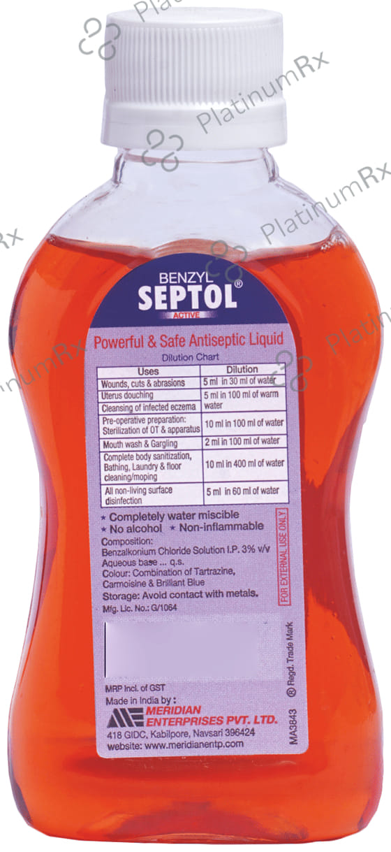 Benzyl Septol Active Antiseptic Liquid 100ml
