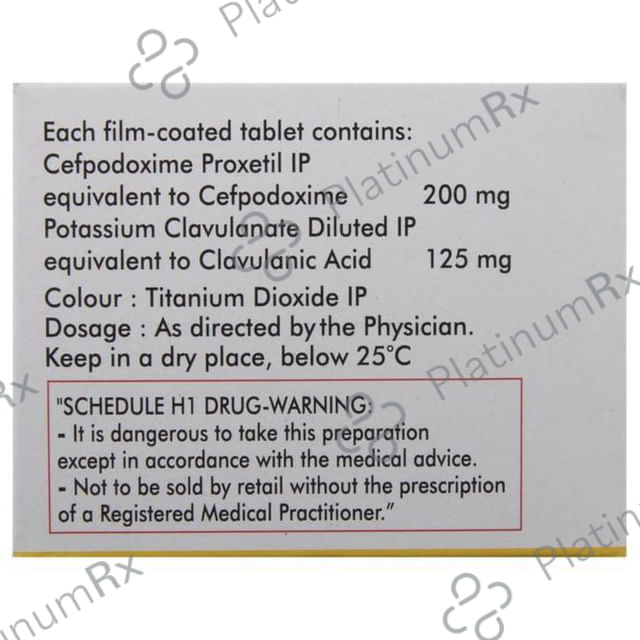 Microcef CV 200 200/125mg Tablet 10s