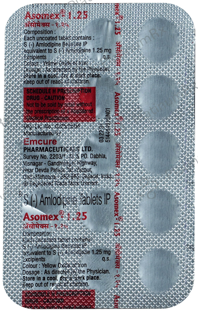 Asomex 1.25mg Tablet 15s