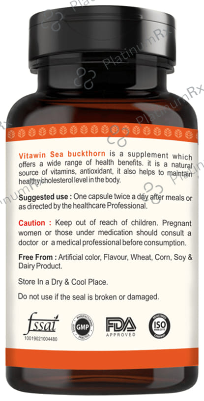Vitawin Sea Buckthorn 500mg Vegetarian Capsule