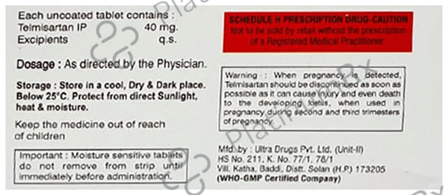 Telmiryt 40mg Tablet