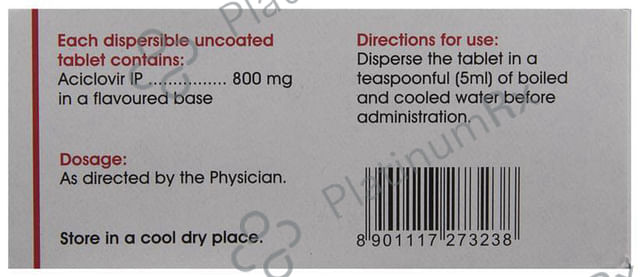 Acivir 800 DT Tablet