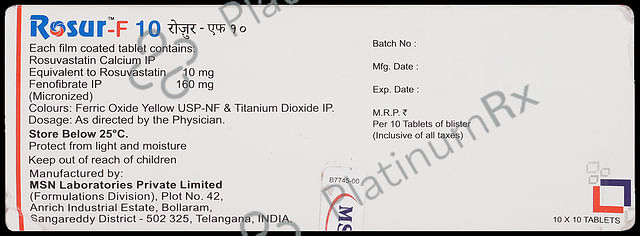 Rosur F 160/10mg Tablet 10s