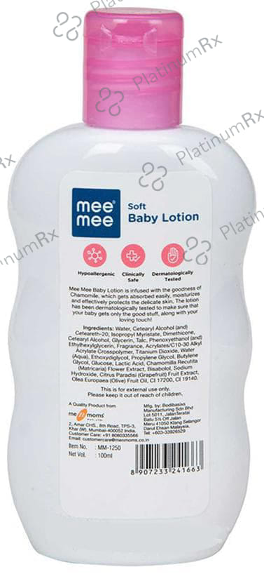 Mee Mee Soft Baby Lotion 100 Lotion