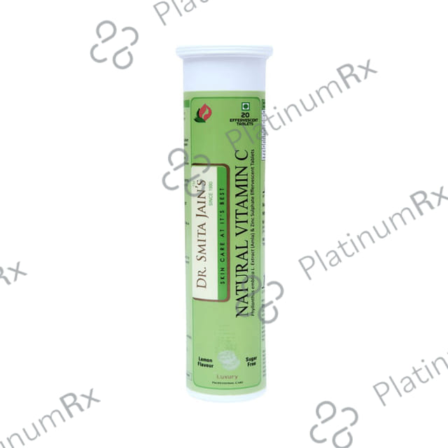 Dr. Smita Jain's Natural Vitamin C Effervescent Tablet Lemon Sugar Free 20s