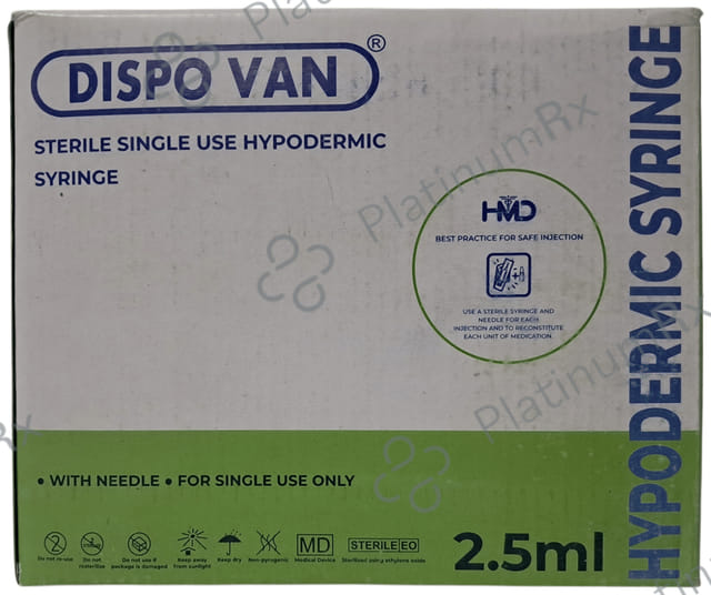 Dispovan Syringe with Needle 23G (1 x 2.5ml)