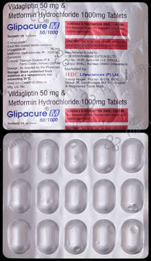 Glipacure M 1000mg/50mg Tablet