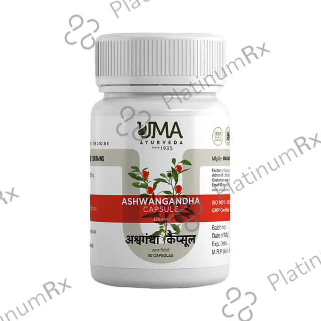 Uma Ayurveda Ashwagandha Veg Capsule