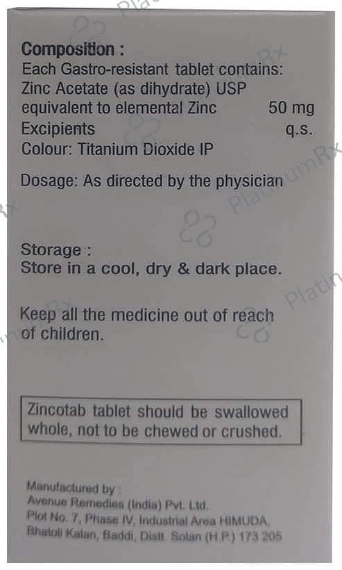 Zincotab Tablet