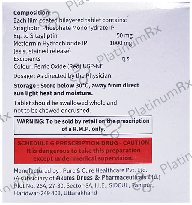 Sitahenz-M 1000 Tablet SR