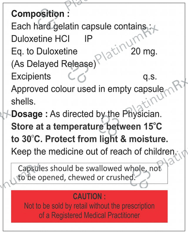 Rendulox 20mg Capsule DR 10s