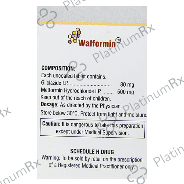 Walformin 80/50mg Tablet 10s