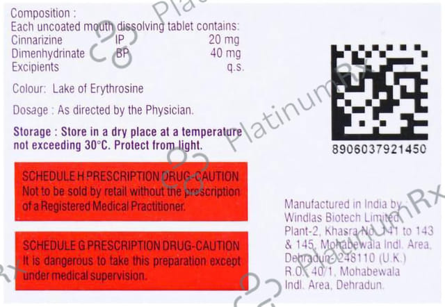 Vomivert 20mg/40mg Tablet