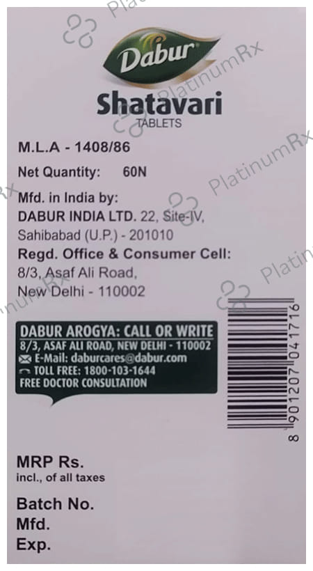 Dabur Shatavari Tablet Women's Health