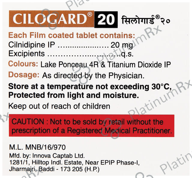 Cilogard 20 Tablet
