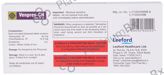 Venpres CH 40/12.5mg Tablet 10s